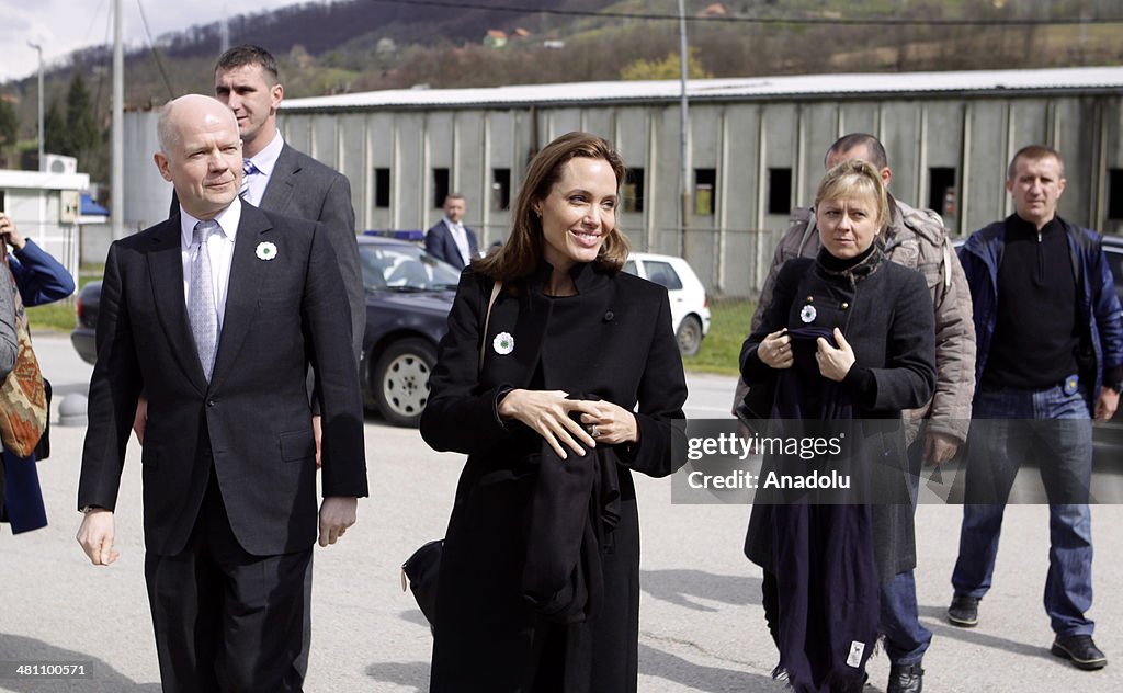 Angelina Jolie in Srebrenica