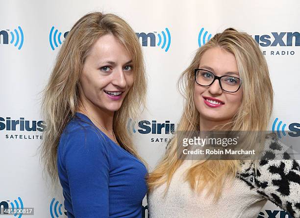 Natasha Starr and Natalia Starr visit at SiriusXM Studios on March 28, 2014 in New York City.