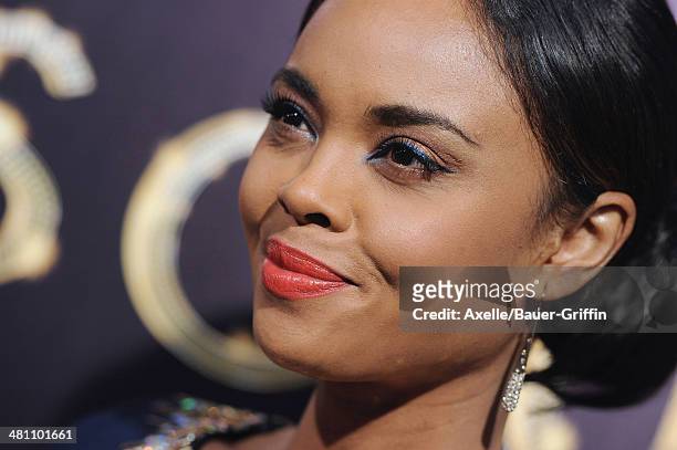 Actress Sharon Leal arrives at the Los Angeles premiere of 'Tyler Perry's The Single Moms Club' at ArcLight Cinemas Cinerama Dome on March 10, 2014...
