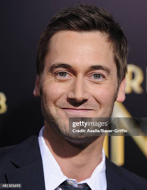 Actor Ryan Eggold arrives at the Los Angeles premiere of 'Tyler Perry's The Single Moms Club' at ArcLight Cinemas Cinerama Dome on March 10, 2014 in...