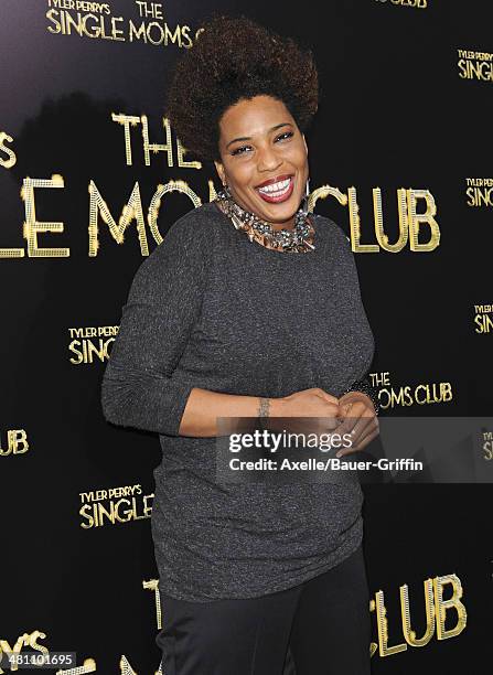 Singer Macy Gray arrives at the Los Angeles premiere of 'Tyler Perry's The Single Moms Club' at ArcLight Cinemas Cinerama Dome on March 10, 2014 in...