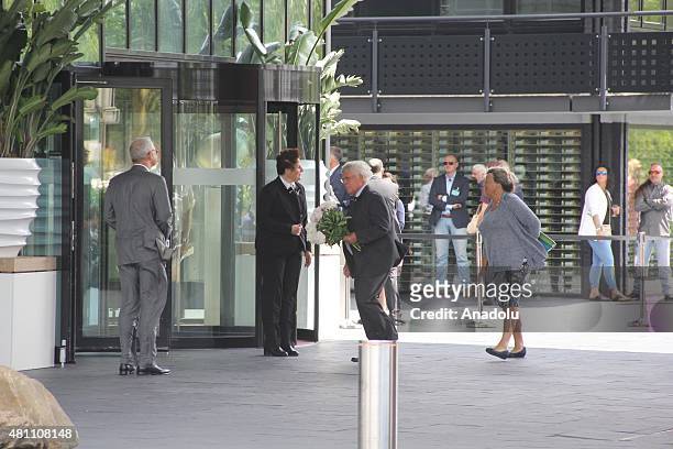 Relatives of the victims, who died in the crash of Malaysian Airlines flight MH17, arrive at the NBC Congress Center in Nieuwegein, in the Dutch...