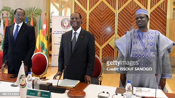 The President of Ivory Coast and ECOWAS chairman Alassane Ouattara , he President of Burkina Faso Blaise Compaore , and the president of the ECOWAS...