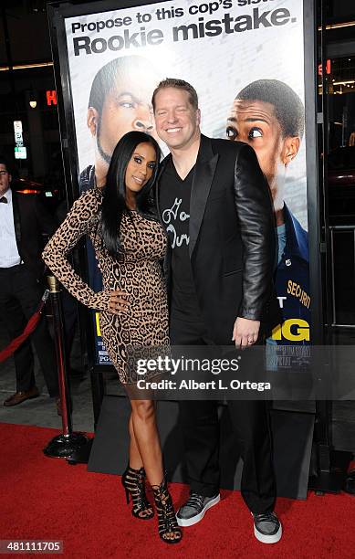 Kenya Duke and comic Gary Owen arrive at the Premiere Of Universal Pictures' "Ride Along" held at TCL Chinese Theatre on January 13, 2014 in...
