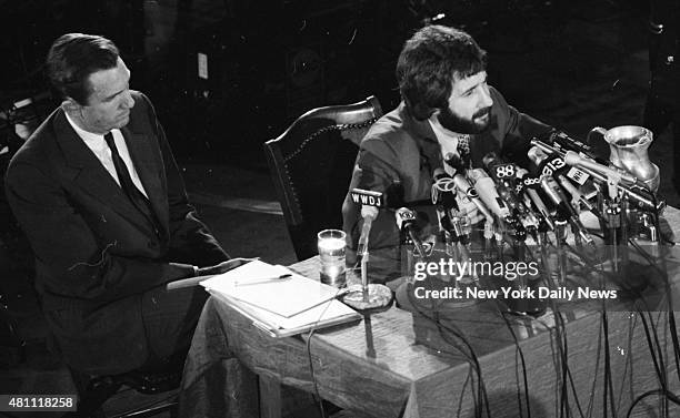 Frank Serpico with Ramsey Clark before Knapp Commission hearing