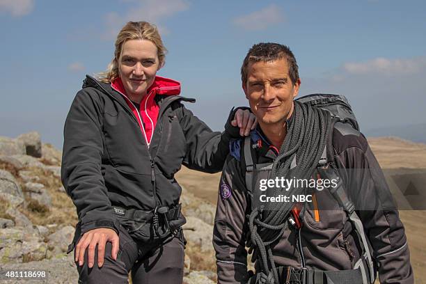 Kate Winslet" Episode 204 -- Pictured: Kate Winslet, Bear Grylls --