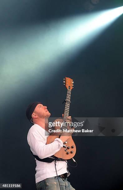 Tom Fleming of Wild Beasts performs on the Obelisk Arena stage on day 2 of Latitude Festival at Henham Park Estate on July 17, 2015 in Southwold,...