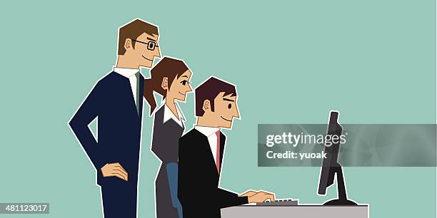 teamwork - 20 years experience stock illustrations