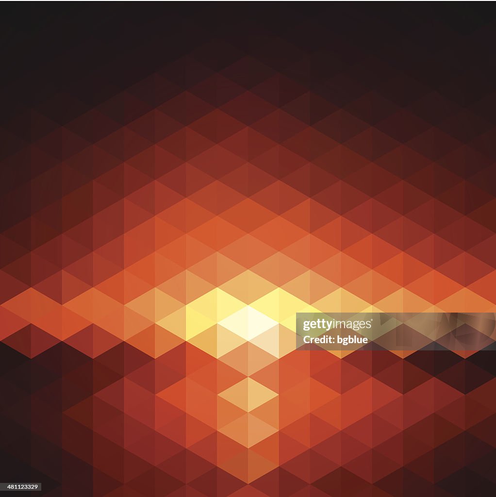 Abstract geometric Background - Sunset sea