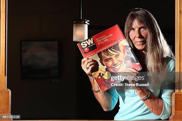 Elaine Tanner holds up Star Weekly from August 19, 1967. She was the 1967 Pan Am multi-medallist Elaine Tanner reflects on her time as "Mighty...