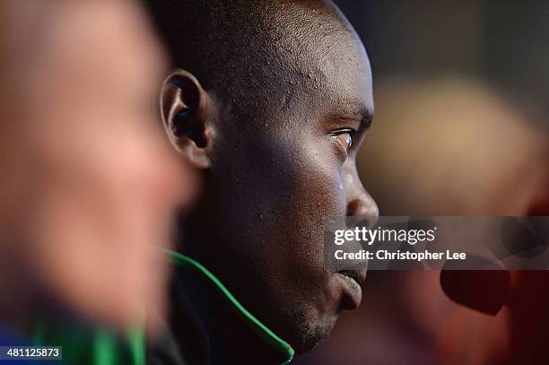 Wilson Kiprop of Kenya during IAAF/Al-Bank World Half Marathon Championships Press Conference at the Borsen on March 28, 2014 in Copenhagen, Denmark.