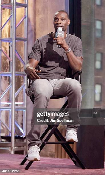 Actor Omar Sy attends the AOL BUILD Speaker Series: "Samba" at AOL Studios In New York on July 17, 2015 in New York City.