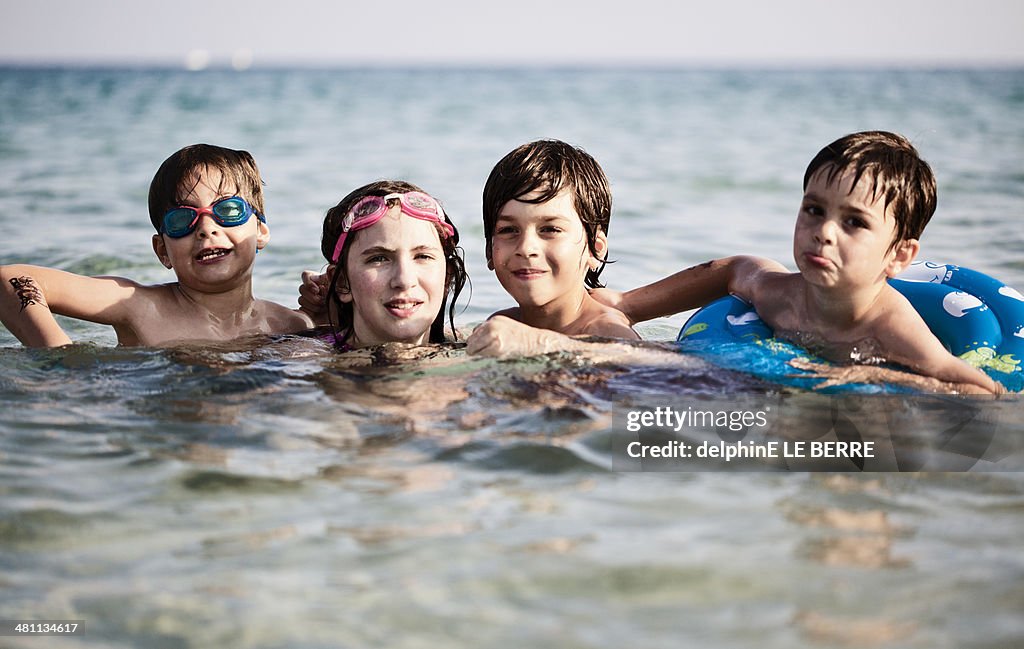 Kids in the water