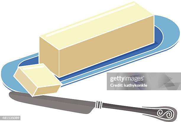 butter dish - butter stock illustrations