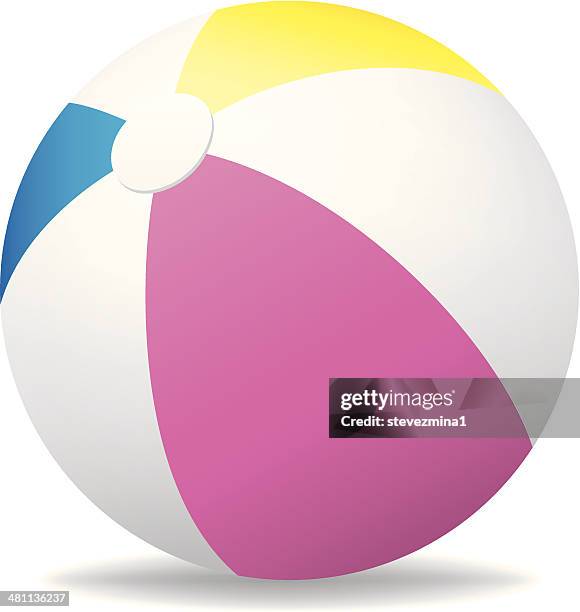 beach ball - inflatable ball stock illustrations