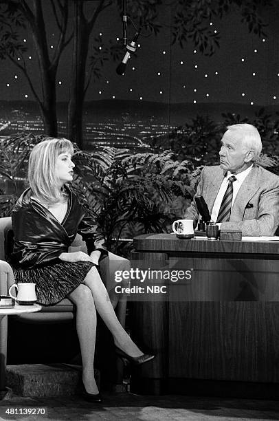 Pictured: Actress Kimmy Robertson during an interview with host Johnny Carson on December 6, 1990 --