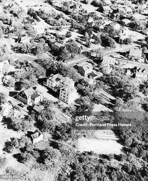 Preble Inn This is a 1949 aerial view of the Grand view Cottage Hotel on Preble ...