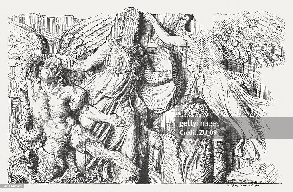 Relief from Pergamon Altar, published in 1881