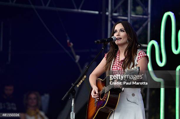 Kacey Musgraves performs on day 4 of the Outside the Box Festival Boston at Boston Common on July 17, 2015 in Boston, Massachusetts.