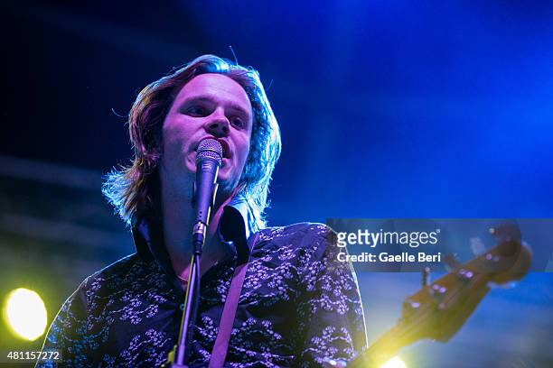 Alexander "Chilli" Jesson of Palma Violets performs live at FIB Benicassim Festival on July 17, 2015 in Benicassim, Spain.