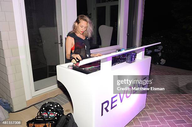 Samantha Urbani attends the REVOLVE Hamptons House Party sponsored by DeLeon Tequila on July 17, 2015 in Sagaponack, NY.