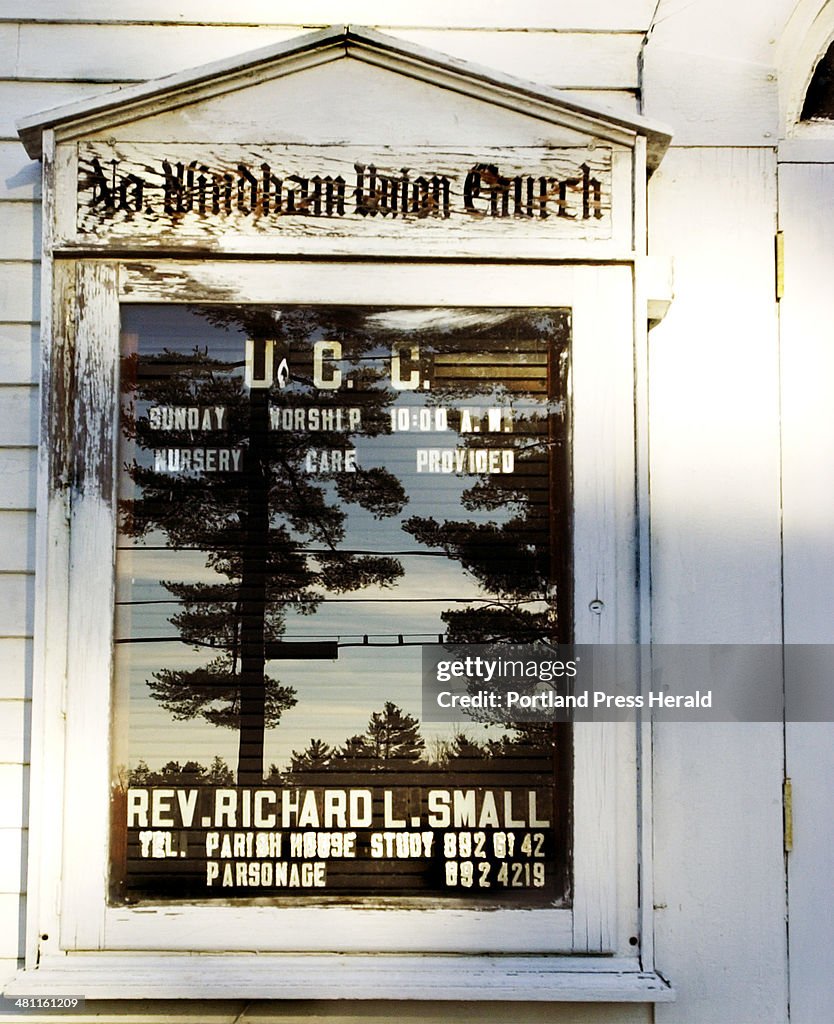 This marquee from the Little Meeting House building shows the past use by the Union Church congregat...