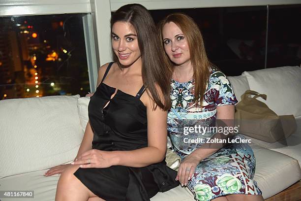 Guests attend the 6 Shore Road by Pooja Resort 2016 after party during FUNKSHION: Fashion Week Miami Beach Swim at 1 Hotel Rooftop Tent on July 17,...