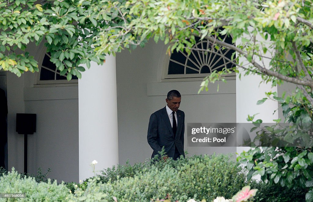 President Barack Obama Departs White House