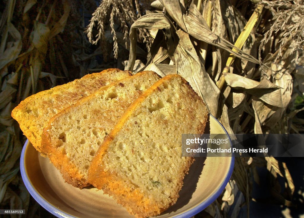 Cornbread, buttered then warmed on the grill, yellow and delicious among the leaves of its roots.
