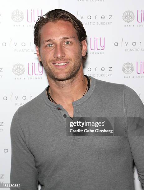 Television personality Juan Pablo Galavis attends a party for Alvarez Plastic Surgery at Lily Bar & Lounge at the Bellagio on July 17, 2015 in Las...