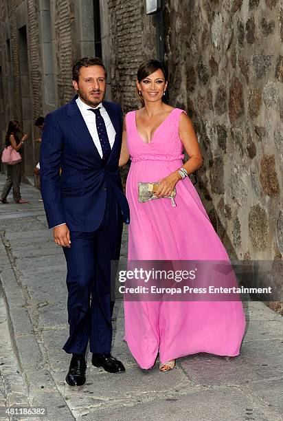 Juan Pena and Sonia Gonzalez attend the wedding of tennis player Feliciano Lopez and model Alba Carrillo on July 17, 2015 in Toledo, Spain.