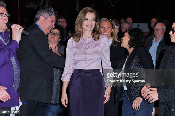 Valerie Trierweiler attends the Secours Populaire Francais charity party at the Musee Des Arts Forains on March 28, 2014 in Paris, France.