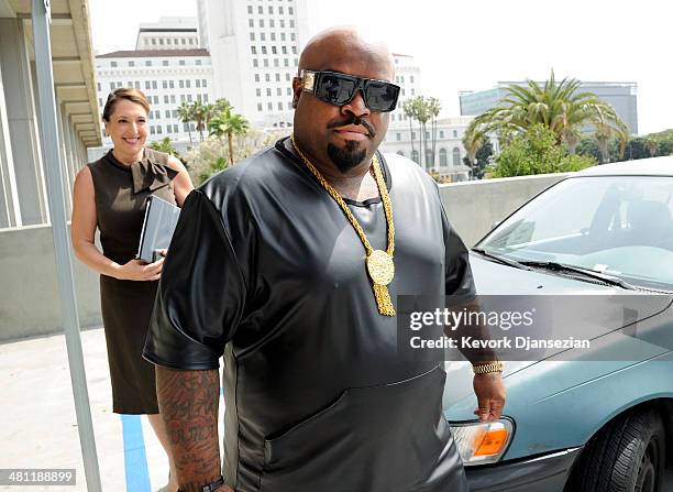 Cee Lo Green, singer and coach on the television show 'The Voice', walks out of Los Angeles Superior Court after a court appearance on March 28, 2014...