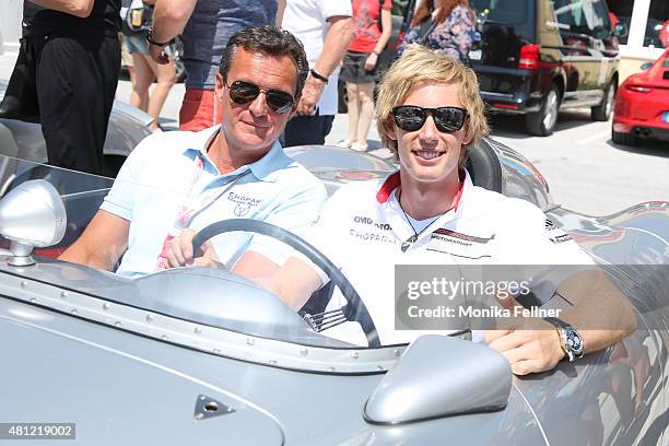 Brendon Hartley and Thomas Koblmueller participate at the Ennstal Classic 2015 on July 18, 2015 in Groebming, Austria.