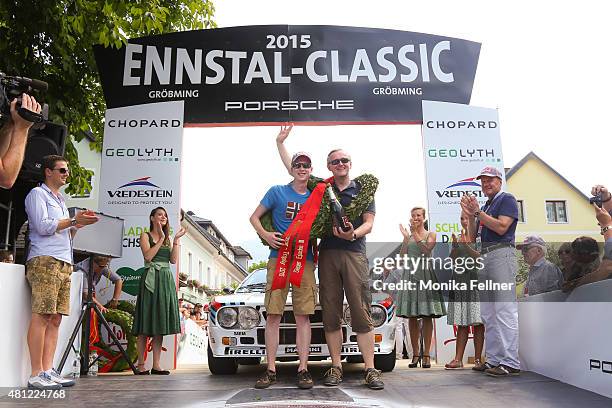 Alexander and Florian Deopito win the Chopard Racecar Trophy during the Ennstal Classic 2015 on July 18, 2015 in Groebming, Austria.
