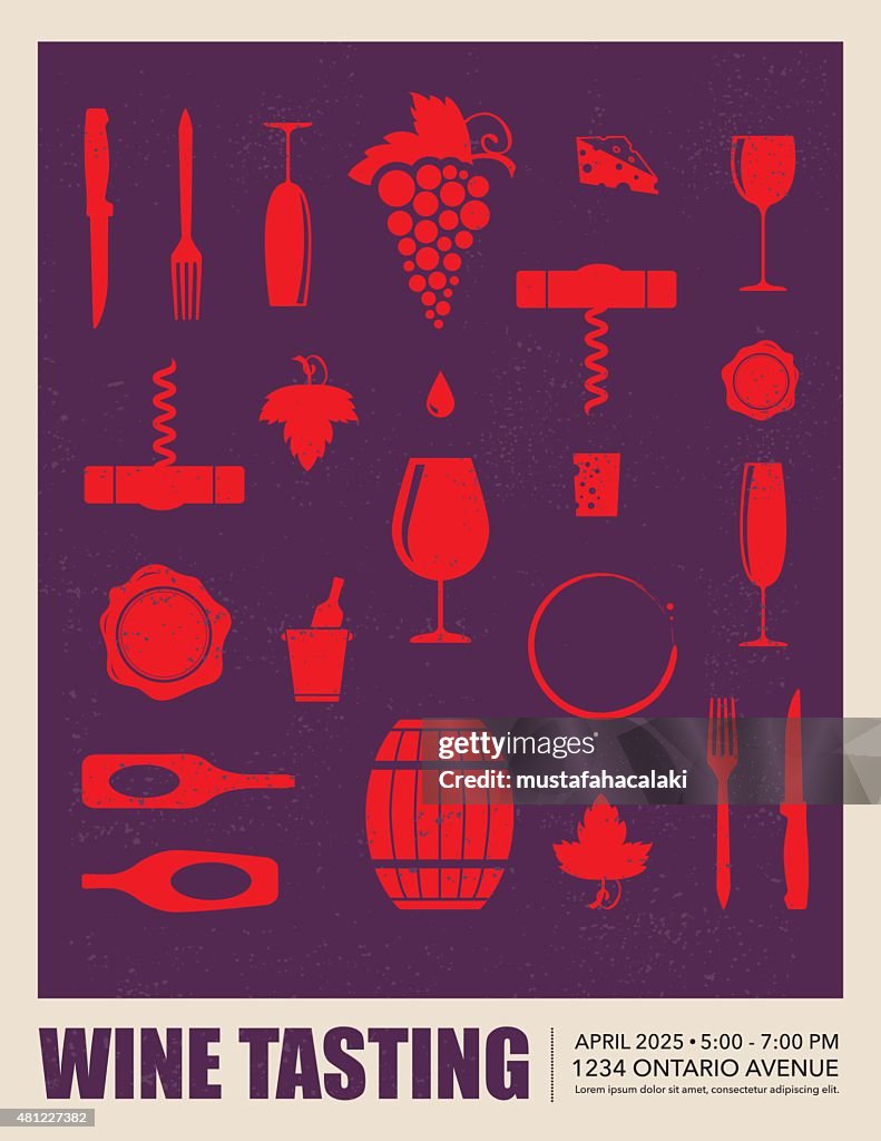 Wine tasting event poster