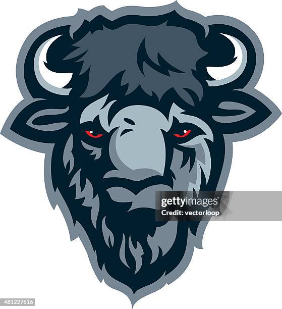 buffalo head - wasserbüffel stock-grafiken, -clipart, -cartoons und -symbole