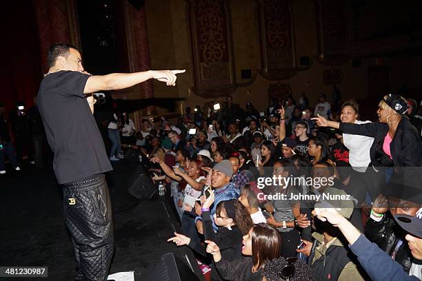 French Montana performs during Hip Hop Idols at The Paramount Hudson Valley on March 28, 2014 in Peekskill, New York.