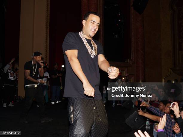 French Montana performs during Hip Hop Idols at The Paramount Hudson Valley on March 28, 2014 in Peekskill, New York.