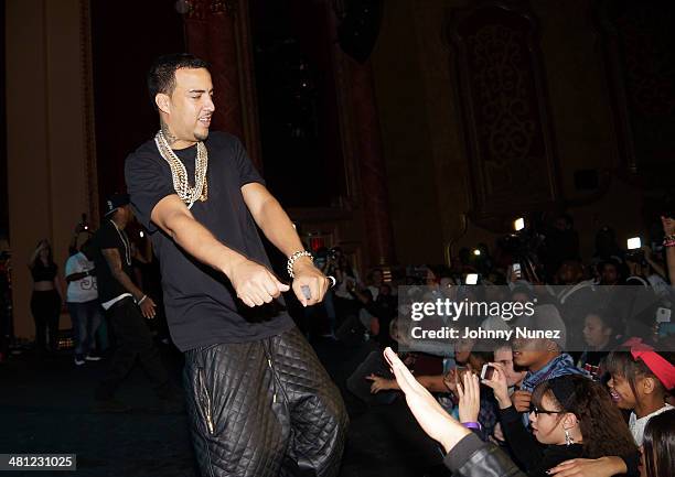 French Montana performs during Hip Hop Idols at The Paramount Hudson Valley on March 28, 2014 in Peekskill, New York.