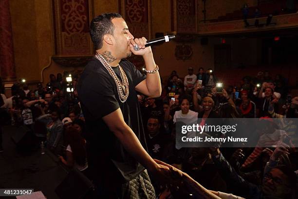 French Montana performs during Hip Hop Idols at The Paramount Hudson Valley on March 28, 2014 in Peekskill, New York.