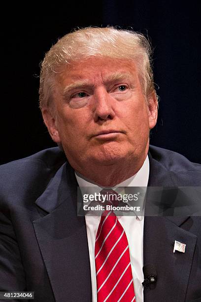 Donald Trump, president and chief executive of Trump Organization Inc. And 2016 U.S. Presidential candidate, pauses while speaking during The Family...