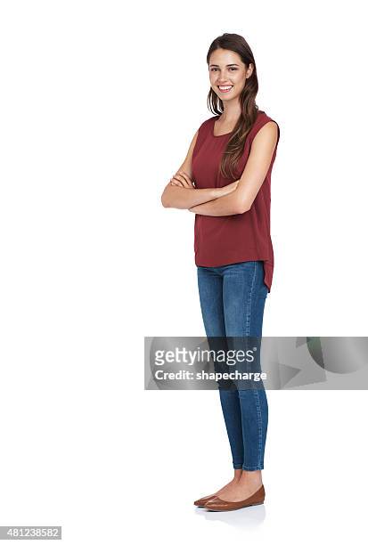 this is what confidence looks like - full body isolated stockfoto's en -beelden