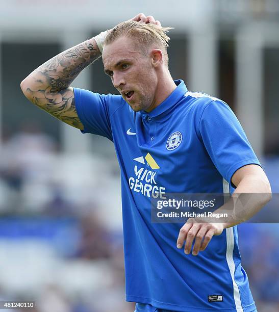Jack Collison of Peterborough in action during the pre season friendly match between Peterborough United and a Tottenham Hotspur XI at London Road...
