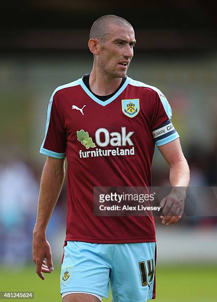David Jones of Burnley during a Pre Season Friendly match between Accrington Stanley and Burnley at The Store First Stadium on July 18, 2015 in...
