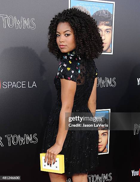 Actress Jaz Sinclair attends the "Paper Towns" Q&A and live concert at YouTube Space LA on July 17, 2015 in Los Angeles, California.