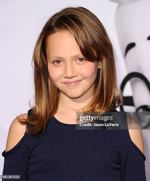 Actress Iris Apatow attends the premiere of "Mr. Peabody & Sherman" at Regency Village Theatre on March 5, 2014 in Westwood, California.