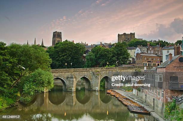 elvet bridge,durham. - edward-lambton-7th-earl-of-durham stockfoto's en -beelden