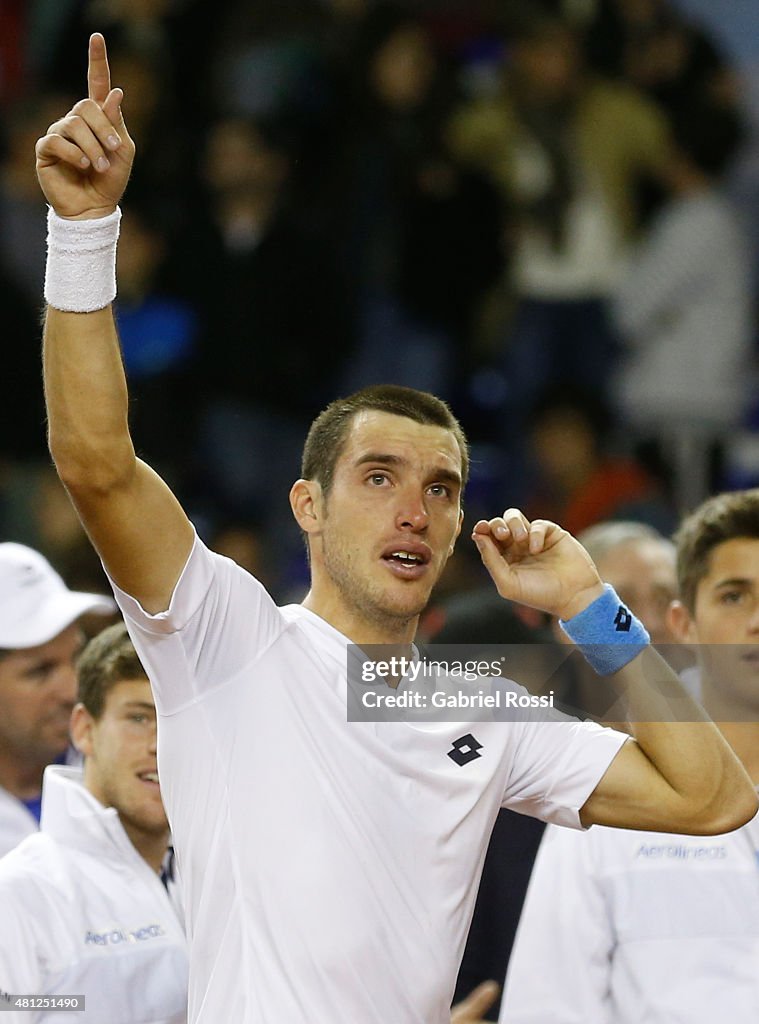 Argentina v Serbia - Davis Cup 2015 Day 2