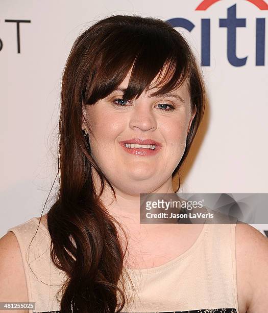 Actress Jamie Brewer attends the "American Horror Story: Coven" event at the 2014 PaleyFest at Dolby Theatre on March 28, 2014 in Hollywood,...